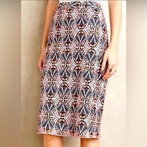 Classic Anthro lace overlay pencill skirt.